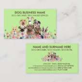 グリーンドッググルーミングブティックペットシッター子犬 名刺 (正面/裏面)