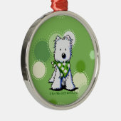 グリーンドットウェスティーオーナメント メタルオーナメント (右)