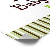 グリーンドットタートルカスタムベビーシャワーバナー ポスター (角)