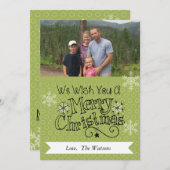 グリーンドットメリークリスマスフォトホリデーカード シーズンカード (正面/裏面)