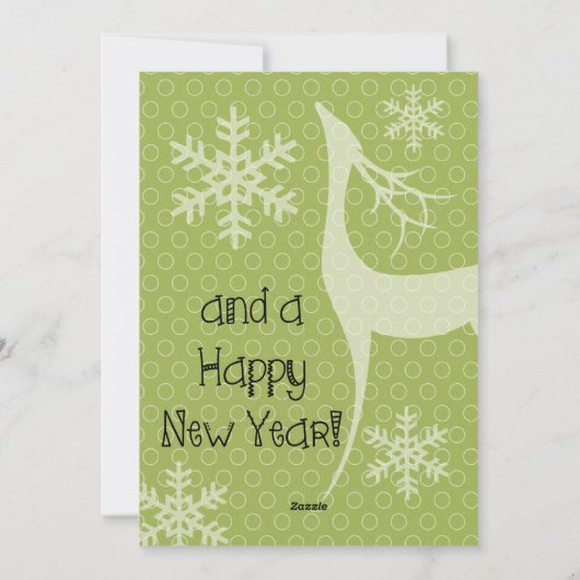 グリーンドットメリークリスマスフォトホリデーカード シーズンカード (裏面)