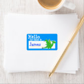 グリーンドラゴンこんにちは私の名前はバッジブルー ラベル (インサイチュ)