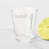 グリーンドラゴンとケルト縁どパーソナライズされた ショットグラス (裏面)