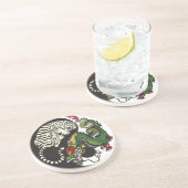 グリーンドラゴンとホワイトタイガーの陰陽記号 コースター (側面)