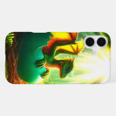 グリーンドラゴンのスマホケース iPhoneケース (裏面横)
