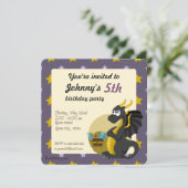 グリーンドラゴンの誕生日プリント招待状 招待状 (スタンド正面)