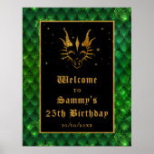 グリーンドラゴンはかりで測金ゴールドバースデーパーティーへようこそ ポスター (正面)