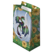 グリーンドラゴンオブサマー自然ファンタジーアート スモールペーパーバッグ (正面アングル)