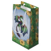 グリーンドラゴンオブサマー自然ファンタジーアート スモールペーパーバッグ (裏面アングル)