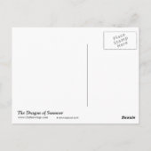 グリーンドラゴンオブサマー自然ファンタジーアート ポストカード (裏面)