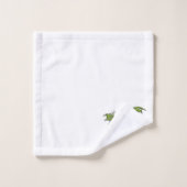 グリーンドラゴンオンホワイト バスタオルセット (ウォッシュタオル)