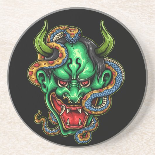 グリーンドラゴンタトゥー コースター (正面)