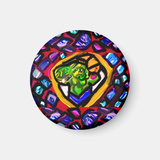 グリーンドラゴンダイアモンズキーチェーンボトルオープナー マグネット (正面)