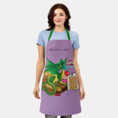 グリーンドラゴンパティシシェフ エプロン (着用した状態)