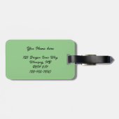 グリーンドラゴンファンタジー ラゲッジタグ (裏面横)
