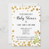 *~*グリーンドラゴンベビーガールベビーシャワー招待状 招待状 (裏面)