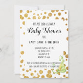 *~*グリーンドラゴン男の赤ちゃんベビーシャワー招待状 招待状 (裏面)