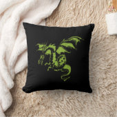 グリーンドラゴン クッション (ブランケット)