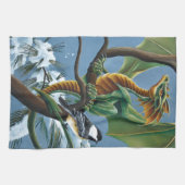 グリーンドラゴン《鳥》アメリカゴガラ冬 キッチンタオル (横)