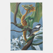 グリーンドラゴン《鳥》アメリカゴガラ冬 キッチンタオル (縦)