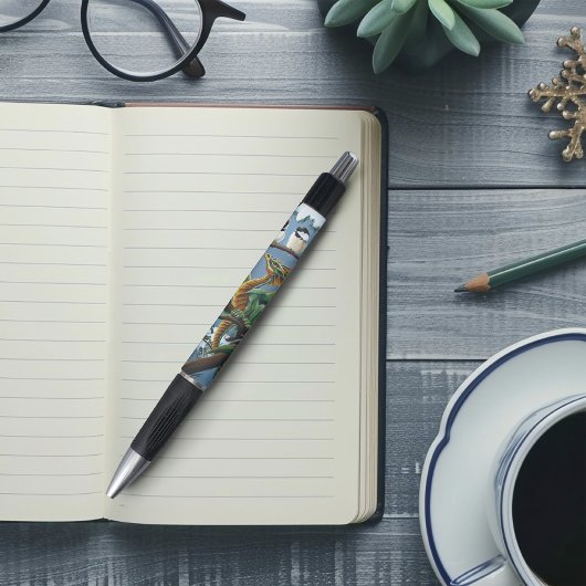 グリーンドラゴン《鳥》アメリカゴガラ冬 ボールペン
