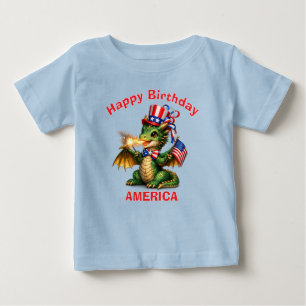 グリーンドラゴン(6c)愛国少年Tシャツ ベビーTシャツ