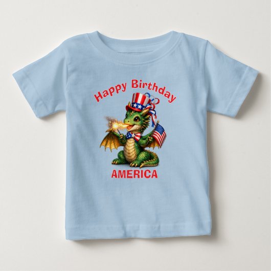 グリーンドラゴン（6c）愛国少年Tシャツ ベビーTシャツ (正面)