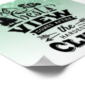 グリーンドリップグリッター感動的引用文ポスター ポスター (角)