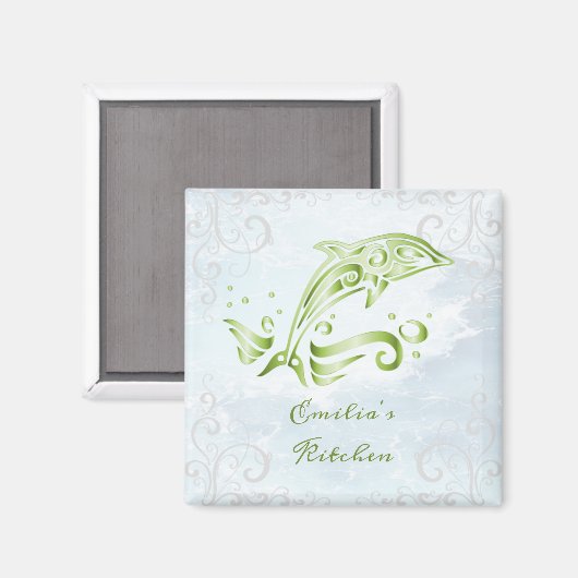 グリーンドルフィンパーソナライズされたマグネット マグネット (正面/裏面)
