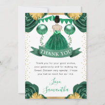 グリーンドレスブルネットヘアプリンセススウィート16