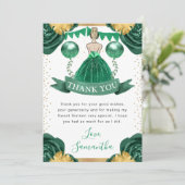 グリーンドレスブロンドヘアプリンセススウィート16 サンキューカード (スタンド正面)