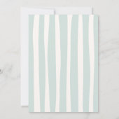 グリーンドードルウェーブフレームの卒業 招待状 (裏面)