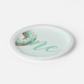 グリーンドーナツ誕生日 ペーパープレート (アングル)