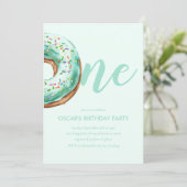 グリーンドーナツ誕生日 招待状 (スタンド正面)