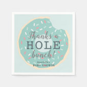 グリーンドーナツ赤ちゃんシャワーありがとう スタンダードカクテルナプキン (正面)