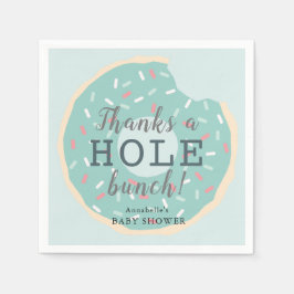 グリーンドーナツ赤ちゃんシャワーありがとう スタンダードカクテルナプキン