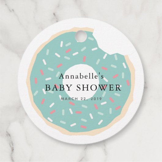 グリーンドーナツ赤ちゃんシャワーありがとう フェイバータグ (裏面)