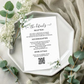 グリーンナチュラルな結婚式の詳細 エンクロージャーカード