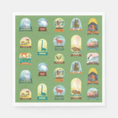 グリーンナプキンスの国立公園 スタンダードランチョンナプキン (正面)