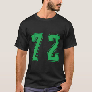 グリーンナンバー72チームジュニアスポーツ番付ユニフォー Tシャツ