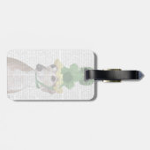 グリーンニット帽のグレイハウンド2 ラゲッジタグ (裏面横)