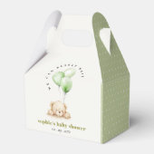 グリーンニュートラルbearly待ちバルーンベビーシャワー フェイバーボックス (裏面サイド)
