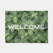 グリーンニューベルプラント離れフローラ歓迎 ドアマット (正面)