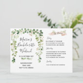 グリーンネイチャー独身最後の週末の予定招待状 招待状 (スタンド正面)