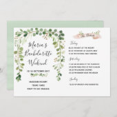 グリーンネイチャー独身最後の週末予定招待状 招待状 (正面/裏面)