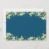 グリーンネイチャー ワイルド フォックス 1歳 誕生日写真 招待状 (裏面)