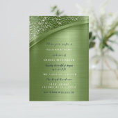 グリーンネイビーブライダルシャワー誕生日スウィート16th 招待状 (スタンド正面)