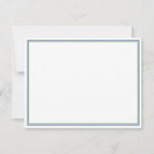 グリーンネイビーブルーモノグラムの ノートカード (裏面)