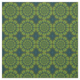 グリーンネイビーモダンブルーエスニック族プリント ファブリック