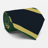 グリーンネイビー金ゴールド大学ストライプネクタイ ネクタイ (ロール)